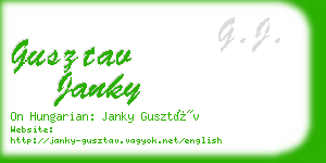 gusztav janky business card